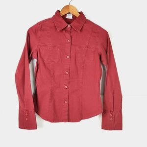 The North Face A5 Series Shirt XS Button Rust Red